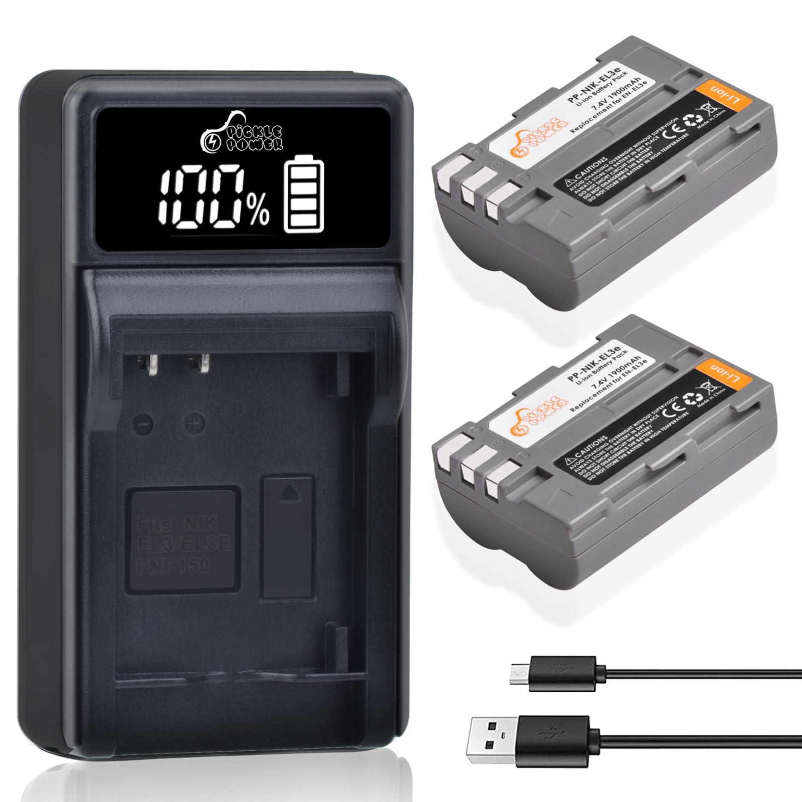 Nikon ニコン リチャージャブルバッテリー EN-EL3e Amazon.com : EN-EL3E EN-EL3 EN-EL3A Battery and LED Charger